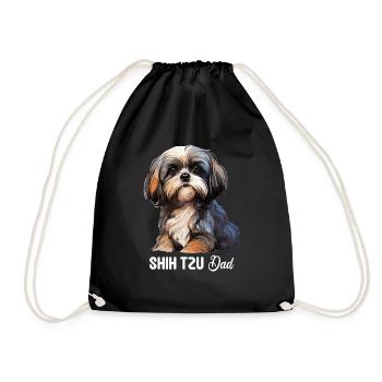 Shih Tzu - Drawstring Bag - black - Front