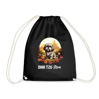 Shih Tzu - Drawstring Bag - black - Front