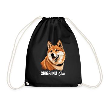 Shiba Inu - Drawstring Bag - black - Front