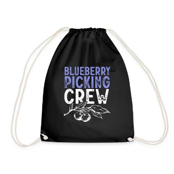Heidelbeere Frucht Blaubeere - Turnbeutel - Schwarz - Vorne