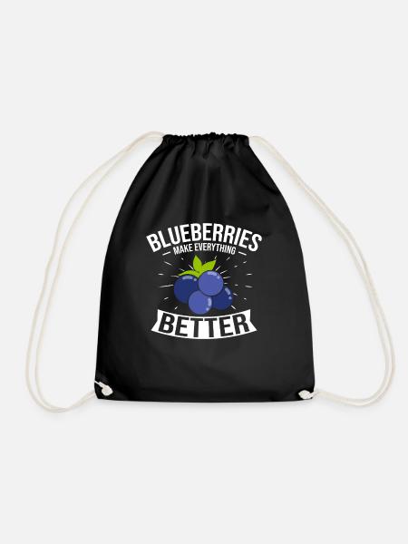 Heidelbeere Frucht Blaubeere - Turnbeutel - Schwarz
