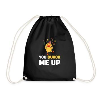 You quack me funny duck lover - Drawstring Bag - black - Front