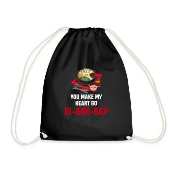 Tu fais battre mon cœur bi-bim-bap Maki - Sac de sport léger - noir - Devant