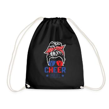 Cheerleadermädchen Cheerleading Jubel Jugend - Turnbeutel - Schwarz - Vorne