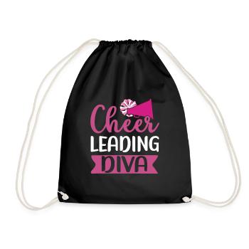 Cheerleadermädchen Cheerleading Jubel Jugend - Turnbeutel - Schwarz - Vorne