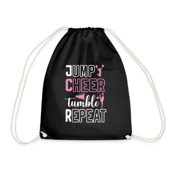 Cheerleadermädchen Cheerleading Jubel Jugend - Turnbeutel - Schwarz - Vorne