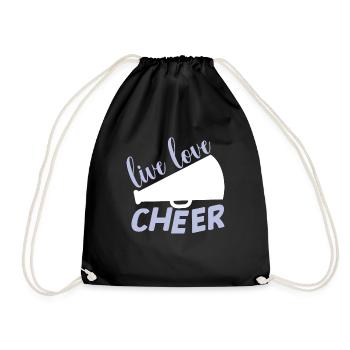 Cheerleadermädchen Cheerleading Jubel Jugend - Turnbeutel - Schwarz - Vorne