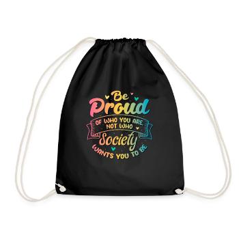 There Are More Than 2 Genders Pride Month - Drawstring Bag - black - Front