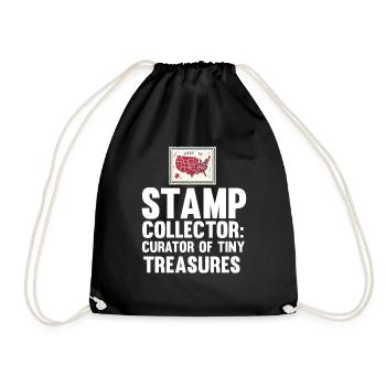 Timbre Collectionneur Affranchissement Estampillage Philatéliste Hommes - Sac de sport léger - noir - Devant