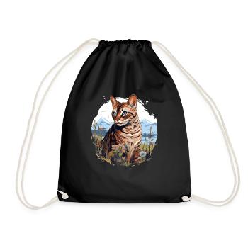 Bengal Cat - Turnbeutel - Schwarz - Vorne