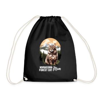 Chat des forêts norvégiennes - Sac de sport léger - noir - Devant