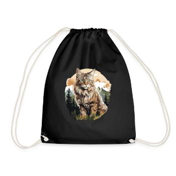 Chat des forêts norvégiennes - Sac de sport léger - noir - Devant