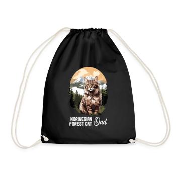 Chat des forêts norvégiennes - Sac de sport léger - noir - Devant