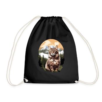 Chat des forêts norvégiennes - Sac de sport léger - noir - Devant