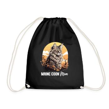 Maine Coon - Turnbeutel - Schwarz - Vorne