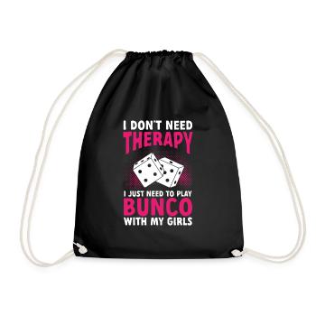 Bunco Dice Game - Drawstring Bag - black - Front