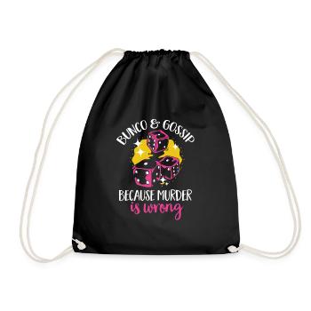 Bunco Dice Game - Drawstring Bag - black - Front