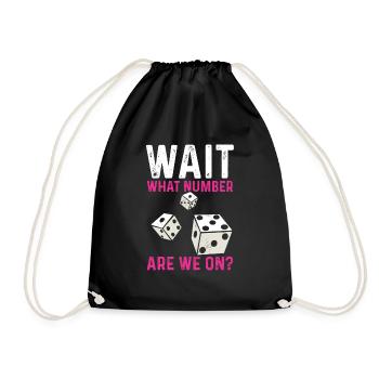 Bunco Dice Game - Drawstring Bag - black - Front