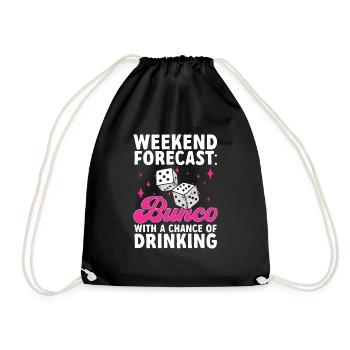 Bunco Dice Game - Drawstring Bag - black - Front
