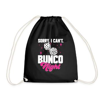 Bunco Dice Game - Drawstring Bag - black - Front