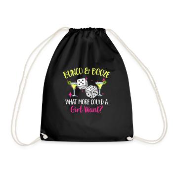 Bunco Dice Game - Drawstring Bag - black - Front
