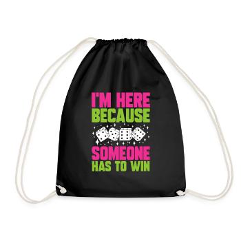 Bunco Dice Game - Drawstring Bag - black - Front