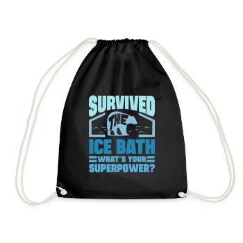 Baignade sur glace a survécu au cadeau de glace superpuissance de bain de glace - Sac de sport léger - noir - Devant