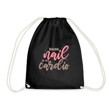 Faire des ongles, c’est mon technicien cardio manucure tech - Sac de sport léger - noir - Devant