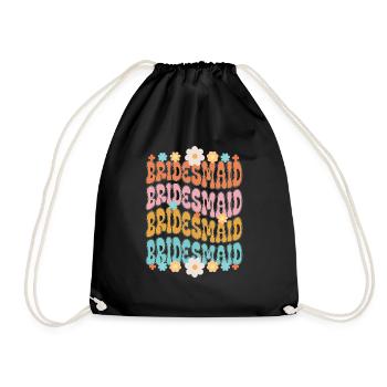 Demoiselle d’honneur fille groovy bachelorette - Sac de sport léger - noir - Devant
