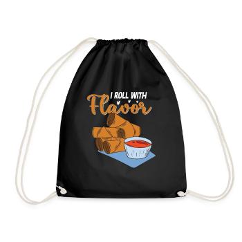 Philippines Lumpia Lovers Filipino Food - Drawstring Bag - black - Front