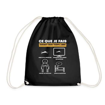 durant temps libre natation - Sac de sport léger - noir - Devant