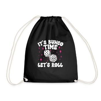 Bunco Dice Game - Drawstring Bag - black - Front