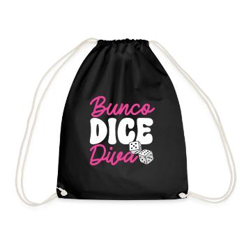 Bunco Dice Game - Drawstring Bag - black - Front