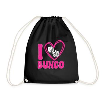 Bunco Dice Game - Drawstring Bag - black - Front