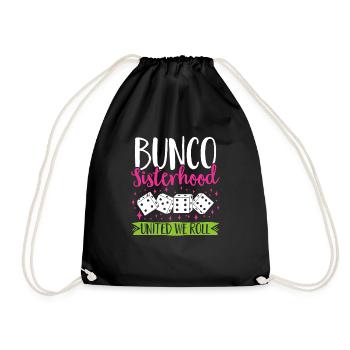 Bunco Dice Game - Drawstring Bag - black - Front