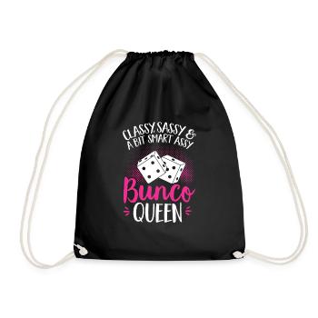 Bunco Dice Game - Drawstring Bag - black - Front