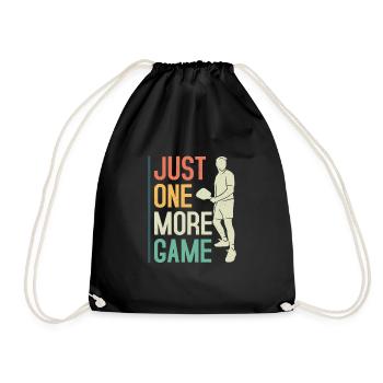 Just One More Game Player Pickleball - Turnbeutel - Schwarz - Vorne