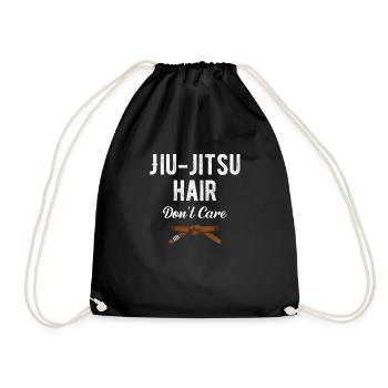 Jiu Jitsu Hair Don't Care Judo Karate Boxen - Turnbeutel - Schwarz - Vorne