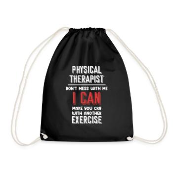 Mess with me, I can you with a - Drawstring Bag - black - Front