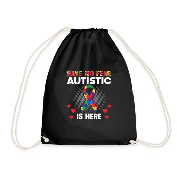 Autism Awareness Support Autistic - Drawstring Bag - black - Front