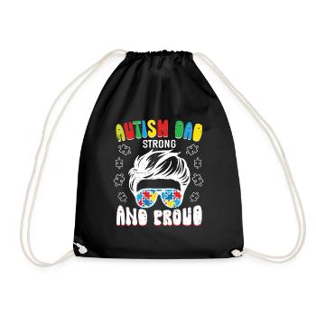 Autism Awareness Support Autistic - Drawstring Bag - black - Front