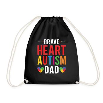 Autism Awareness Support Autistic - Drawstring Bag - black - Front