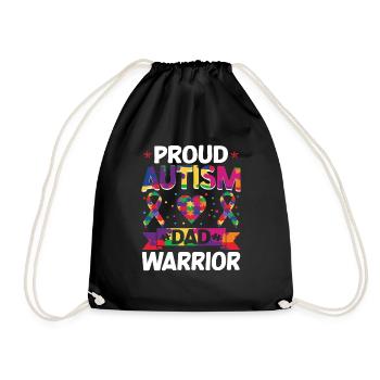 Autism Awareness Support Autistic - Drawstring Bag - black - Front