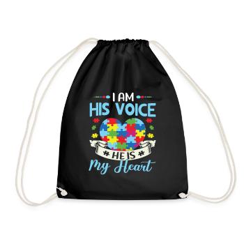 Autism Awareness Support Autistic - Drawstring Bag - black - Front