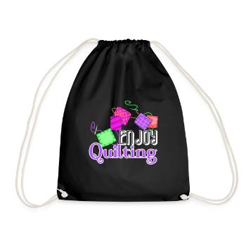 Quilting Enjoy Quilting - Drawstring Bag - black - Front