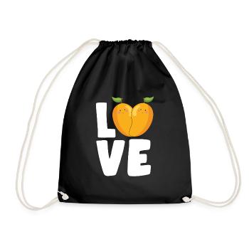 Mango Frucht Mango - Turnbeutel - Schwarz - Vorne