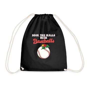 Décorez les couloirs avec un receveur de joueur de baseball - Sac de sport léger - noir - Devant