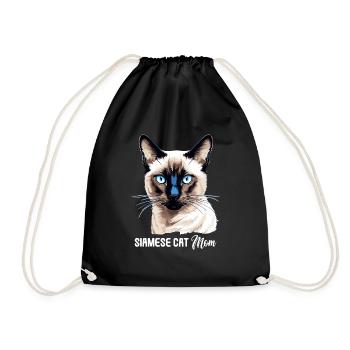 Siamese Cat Siamkatze - Turnbeutel - Schwarz - Vorne