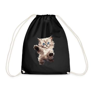 Poupée de chiffon - Sac de sport léger - noir - Devant