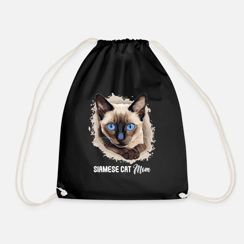 Siamese Cat Siamkatze - Turnbeutel - Schwarz